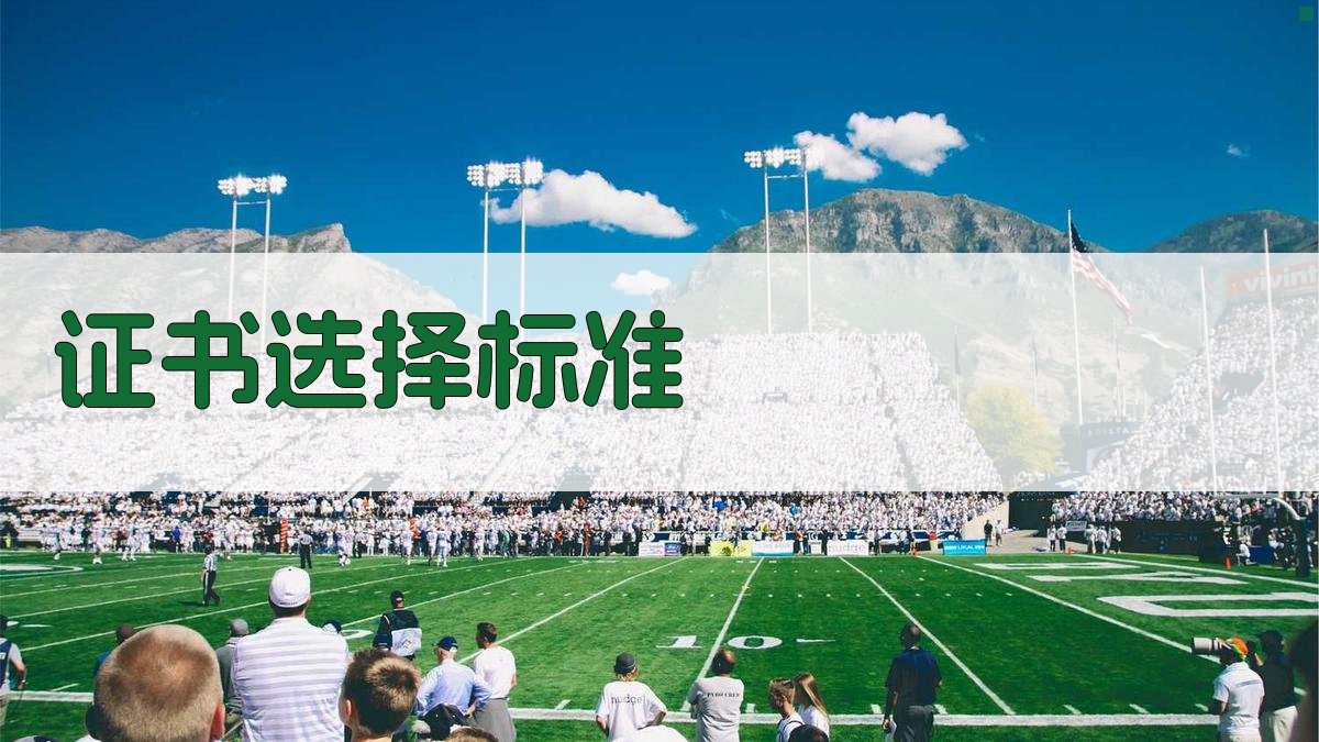 证书选择标准 图2