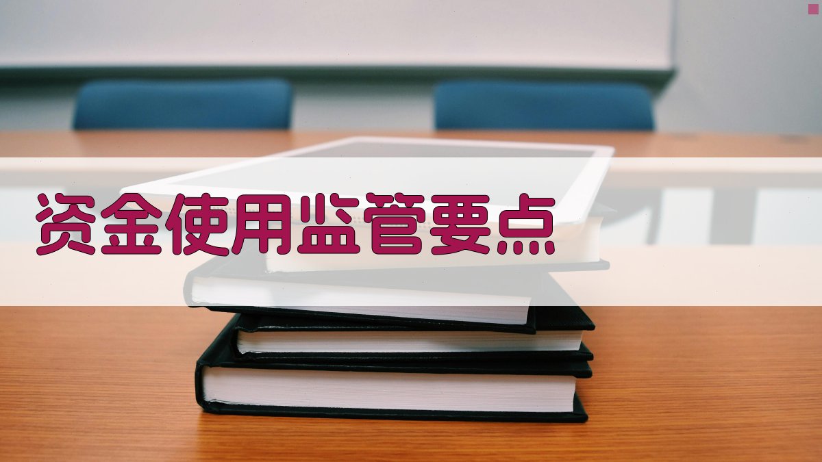 资金使用监管要点 图1