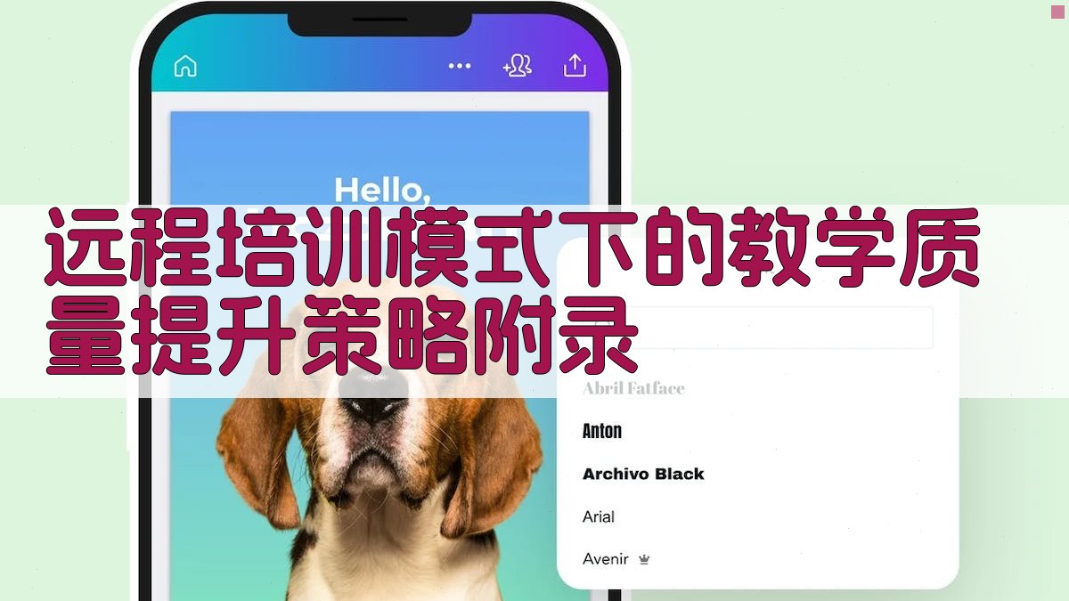远程培训模式下的教学质量提升策略 · 附录 图5