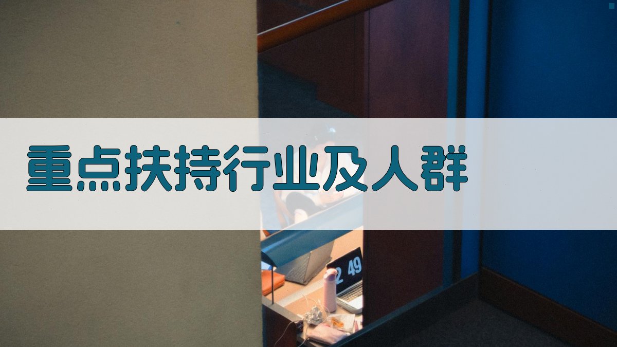 重点扶持行业及人群 图1