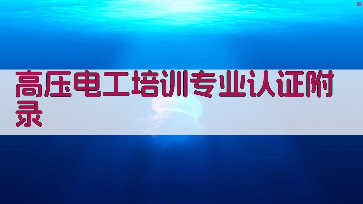 高压电工培训专业认证 · 附录 图5