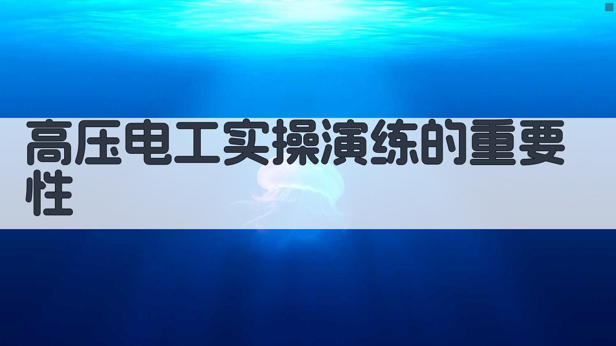 高压电工实操演练课程设计与实施