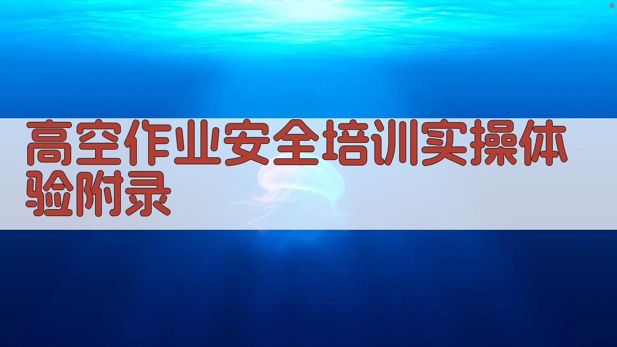 高空作业安全培训实操体验 · 附录 图5