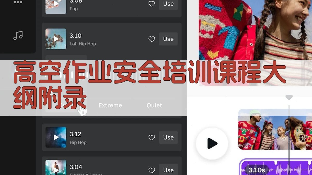 高空作业安全培训课程大纲 · 附录 图3