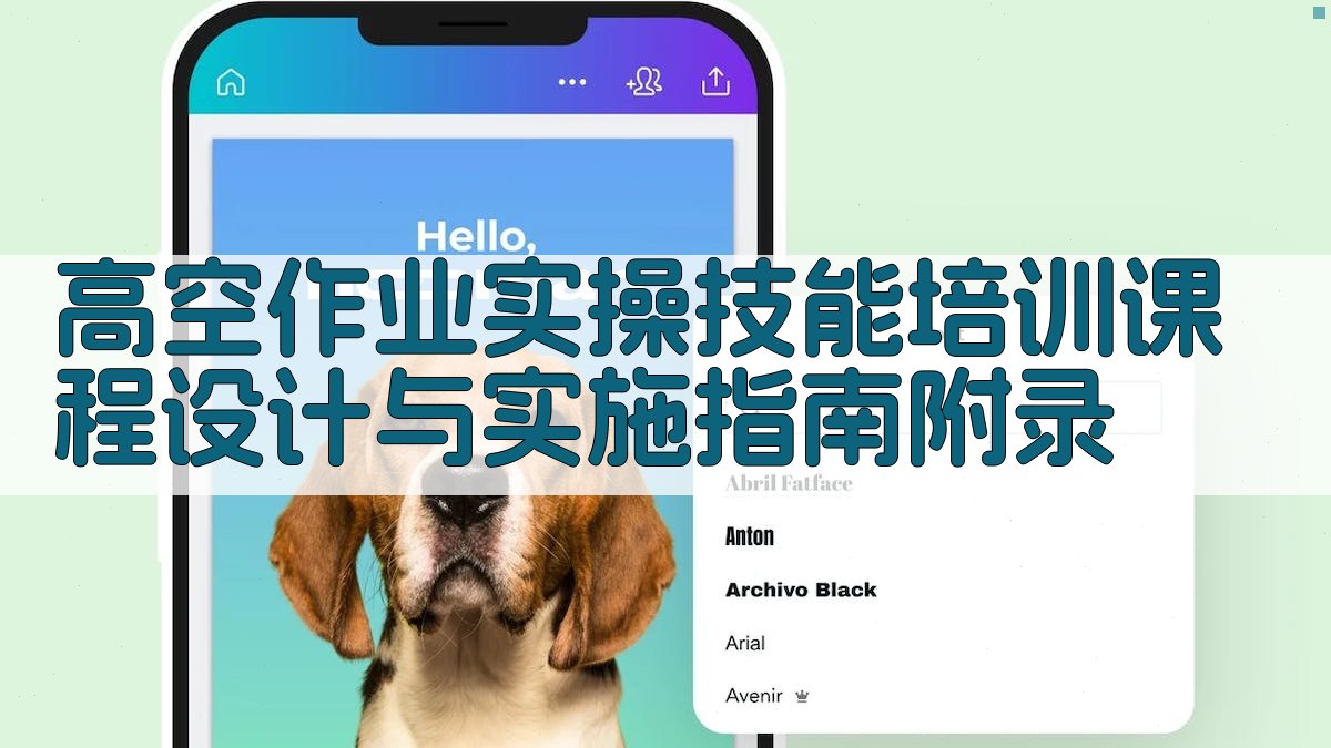高空作业实操技能培训课程设计与实施指南 · 附录 图2