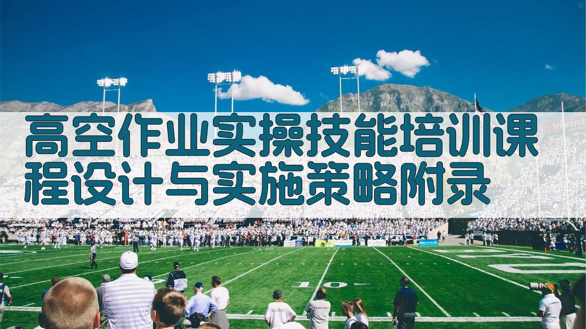 高空作业实操技能培训课程设计与实施策略 · 附录 图4