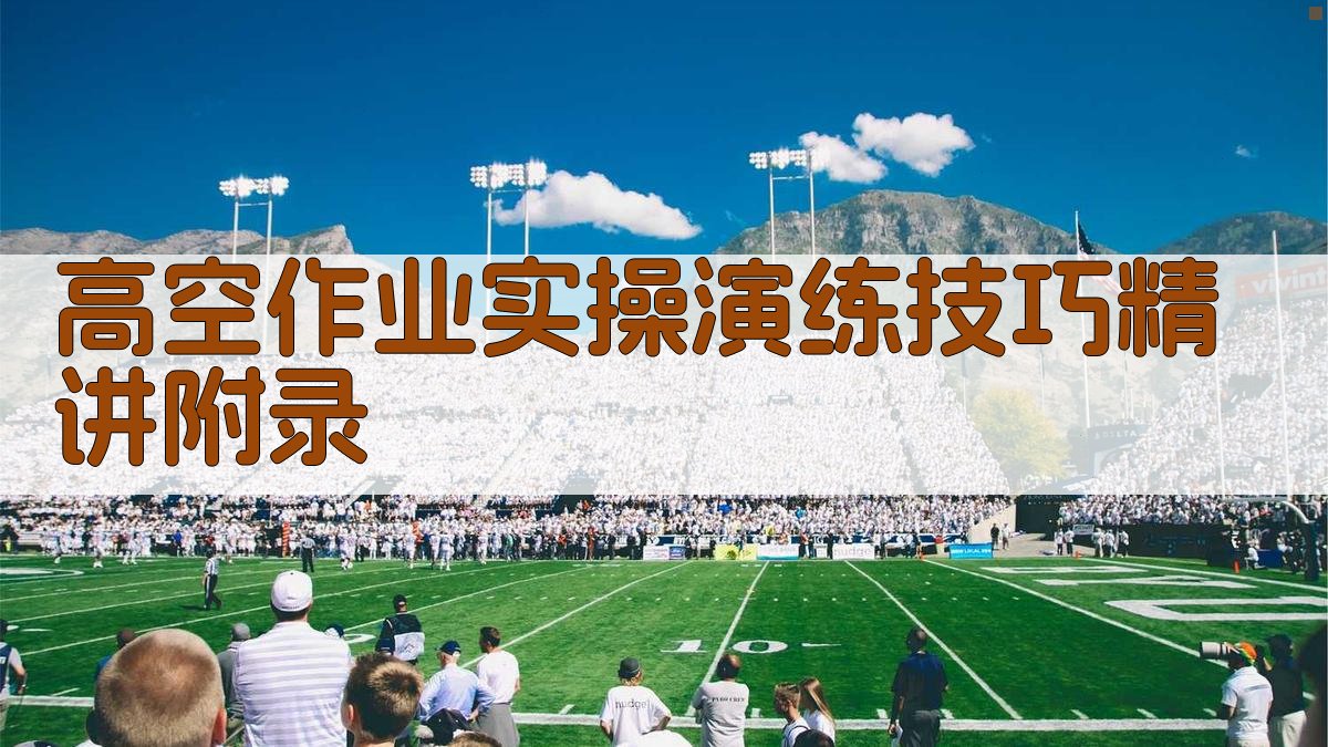 高空作业实操演练技巧精讲 · 附录 图3