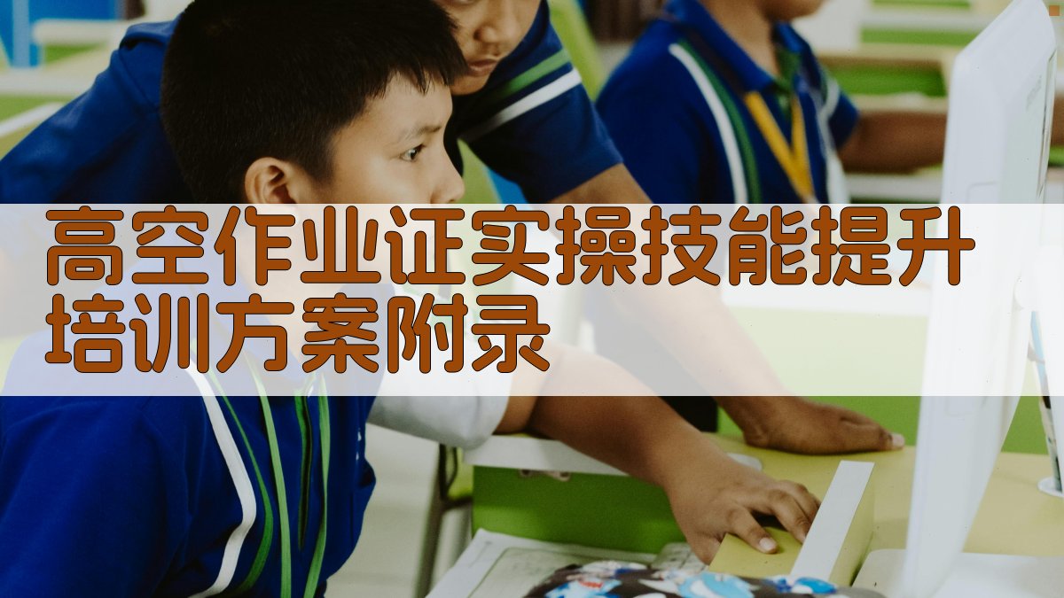 高空作业证实操技能提升培训方案 · 附录 图4