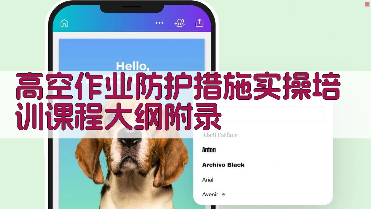 高空作业防护措施实操培训课程大纲 · 附录 图3