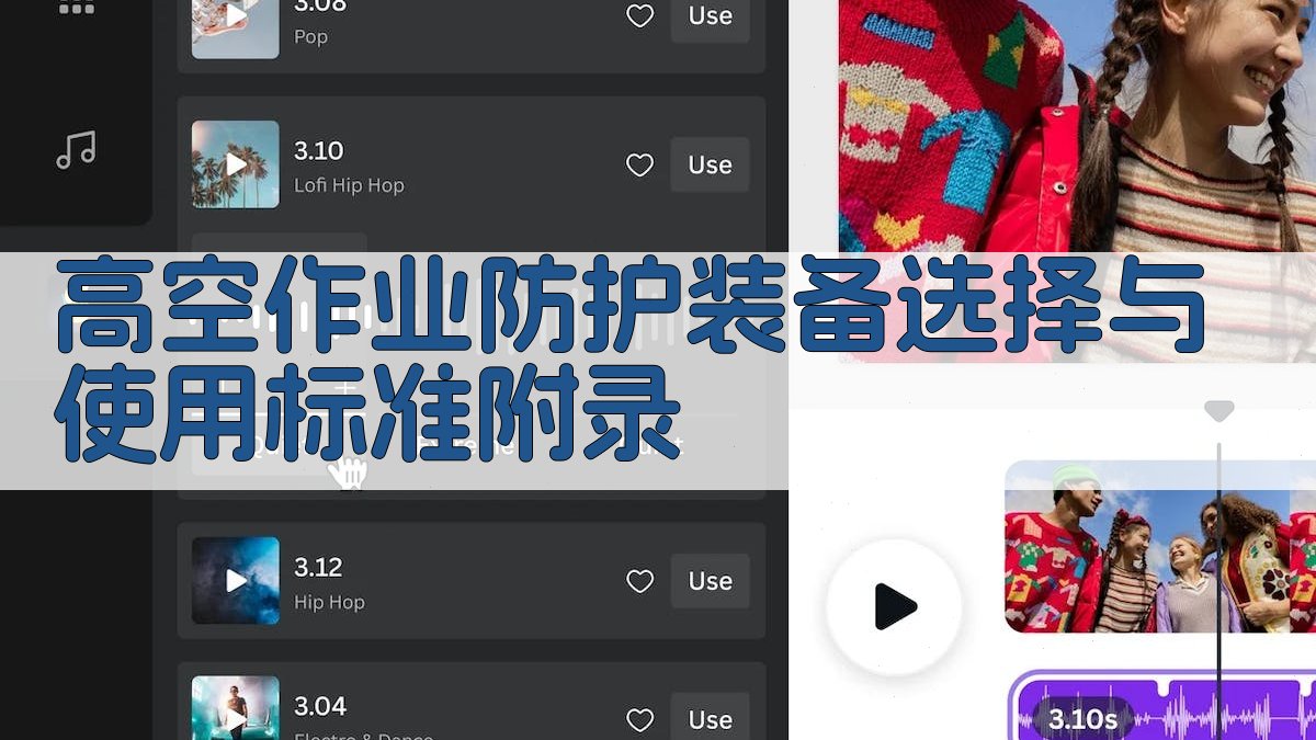 高空作业防护装备选择与使用标准 · 附录 图3